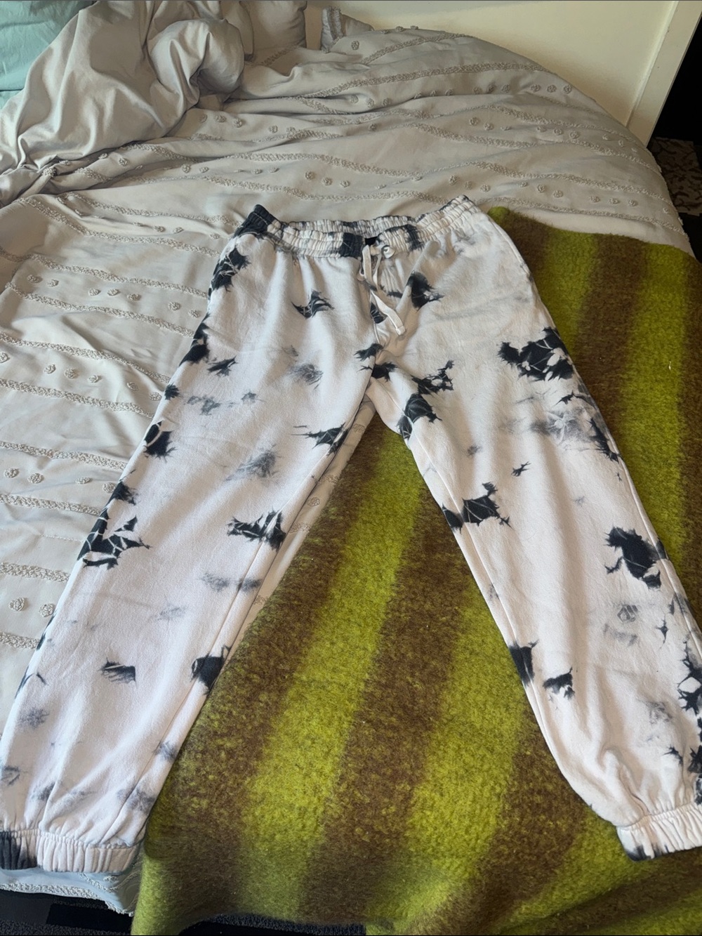Black & White Tie-Dye Sweatpants